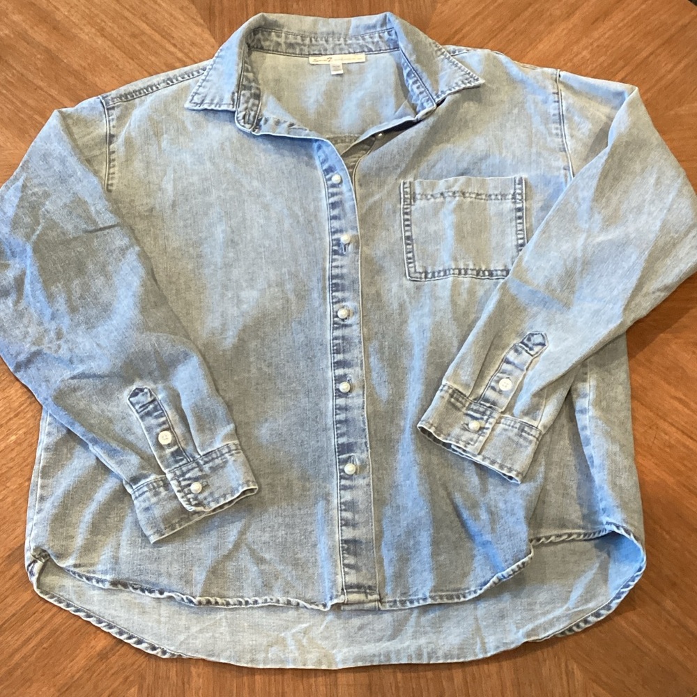 Seven7 Classic Blue Denim Shirt